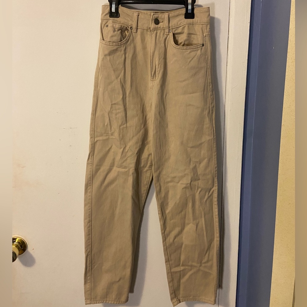 Women’s Tan Straight-Leg Jeans